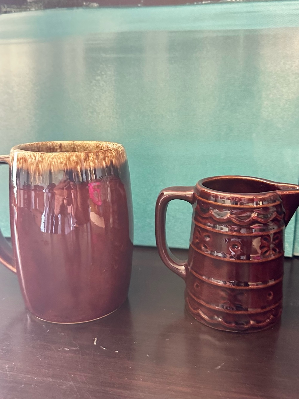 Brown Ceramic Mug and Pitcher - Brown